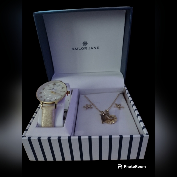 sailor jane Jewelry - NWT 🔥 BNIB | Sailor Jane watch and necklace with earrings gift set